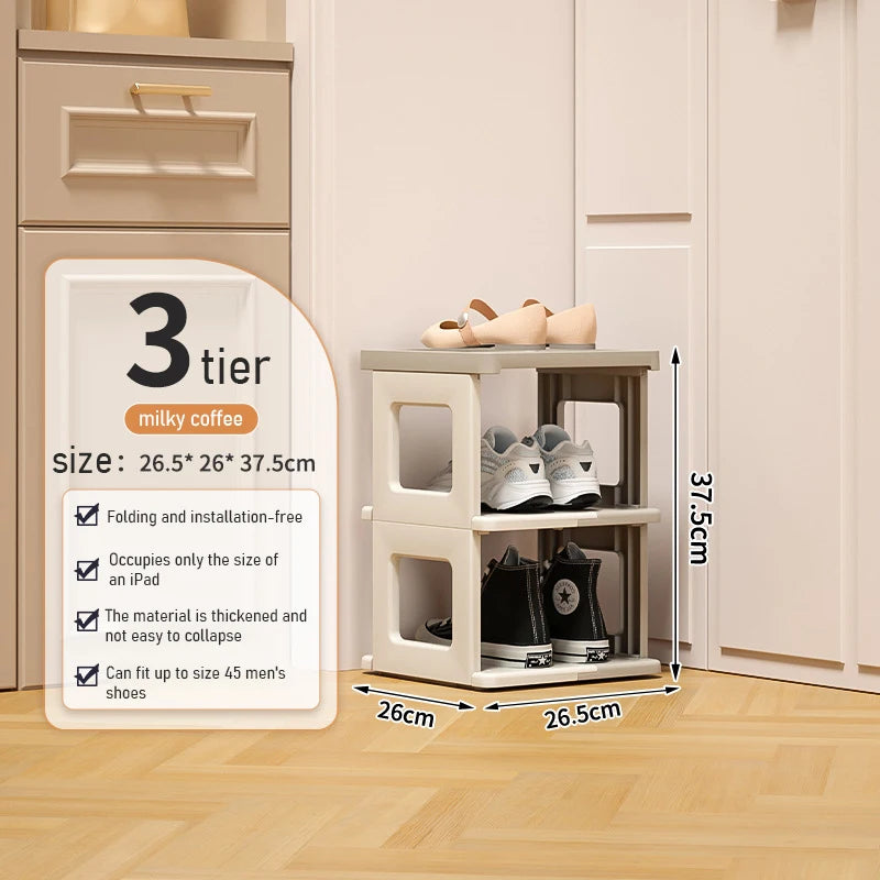 3 5 7 Tier Shoe Organizers Indoor Shoe Rack Organizer Folding Shoe Hanger Foldable Sneaker Shelf Home Door Shoes Storage Shelves