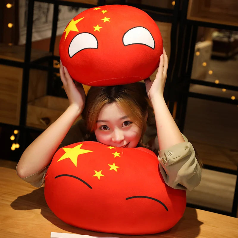Hot  10/30/50cm Polandball Country Ball Toy Plush Pendant Plush Doll Countryball Ussr Usa France Russia Uk Japan Germany  Italy