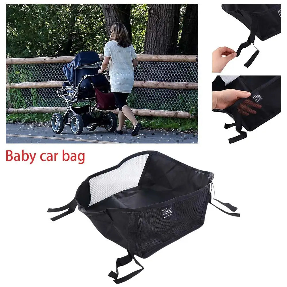 Stroller Bottom Basket Organizer Bag Baby Pram Hanging Basket Stroller Accessories Stroller Basket