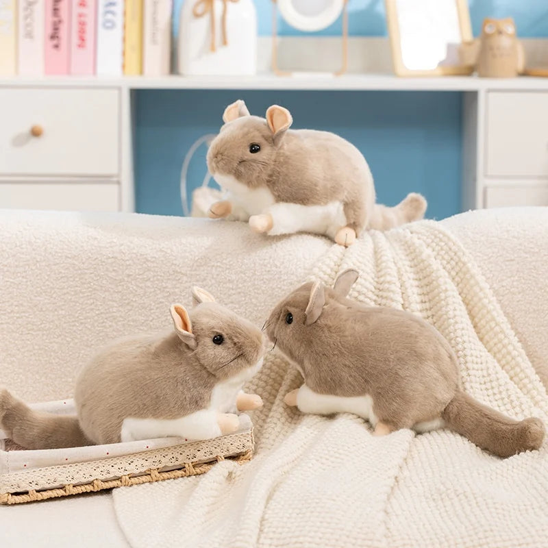 Wholesale Hot 40cm Kawaii Simulation Chinchillidae Plush Toys Soft Lifelike Chinchillas Mouse Stuffed Animal Toys Birthday Gifts