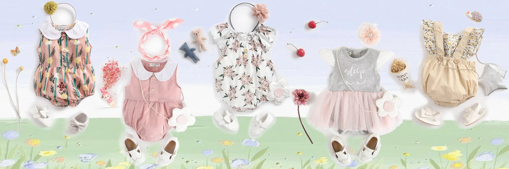 Baby Girls Printing Jumpsuits Flower Summer Rompers Cotton Toddler