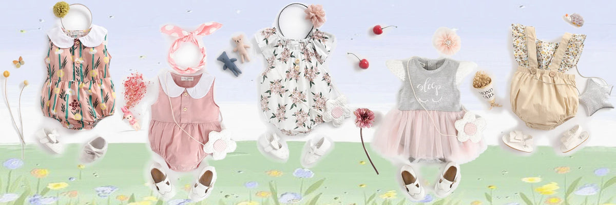 Baby Girls Printing Jumpsuits Flower Summer Rompers Cotton Toddler
