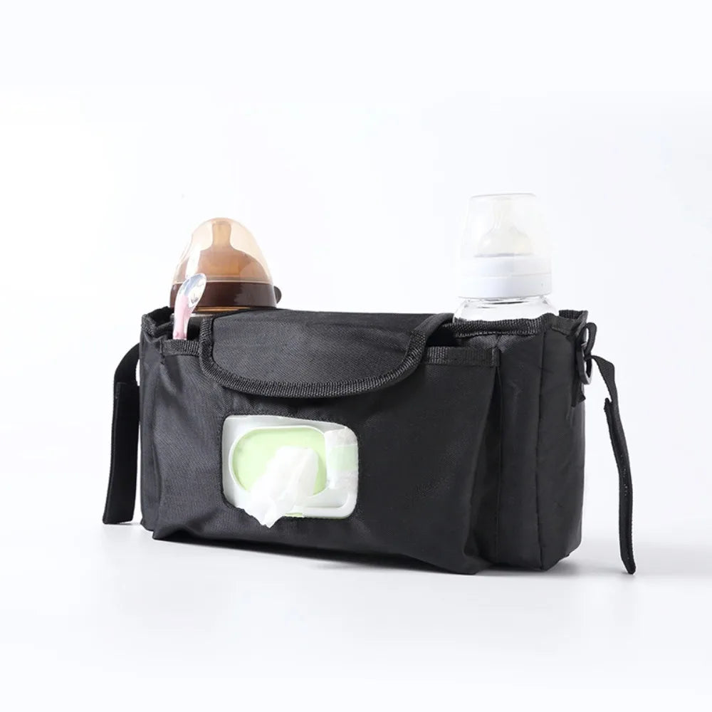 Multifunctional Baby Stroller Bag Large Capacity Waterproof Wet Wipe Hanging Bag Baby Care with Multiple Pockets