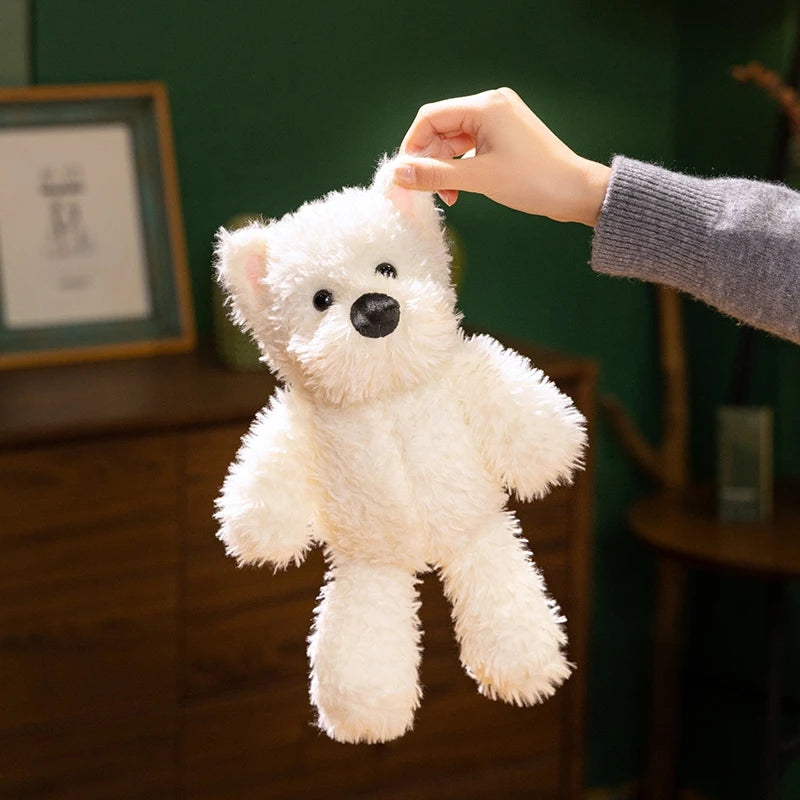 Hot 33/45cm Cute Plush West Highland Dog Plush Toy White Terrier Dolls Stuffed Soft Dog Pillow Kawaii Toy For Birthday Xmas