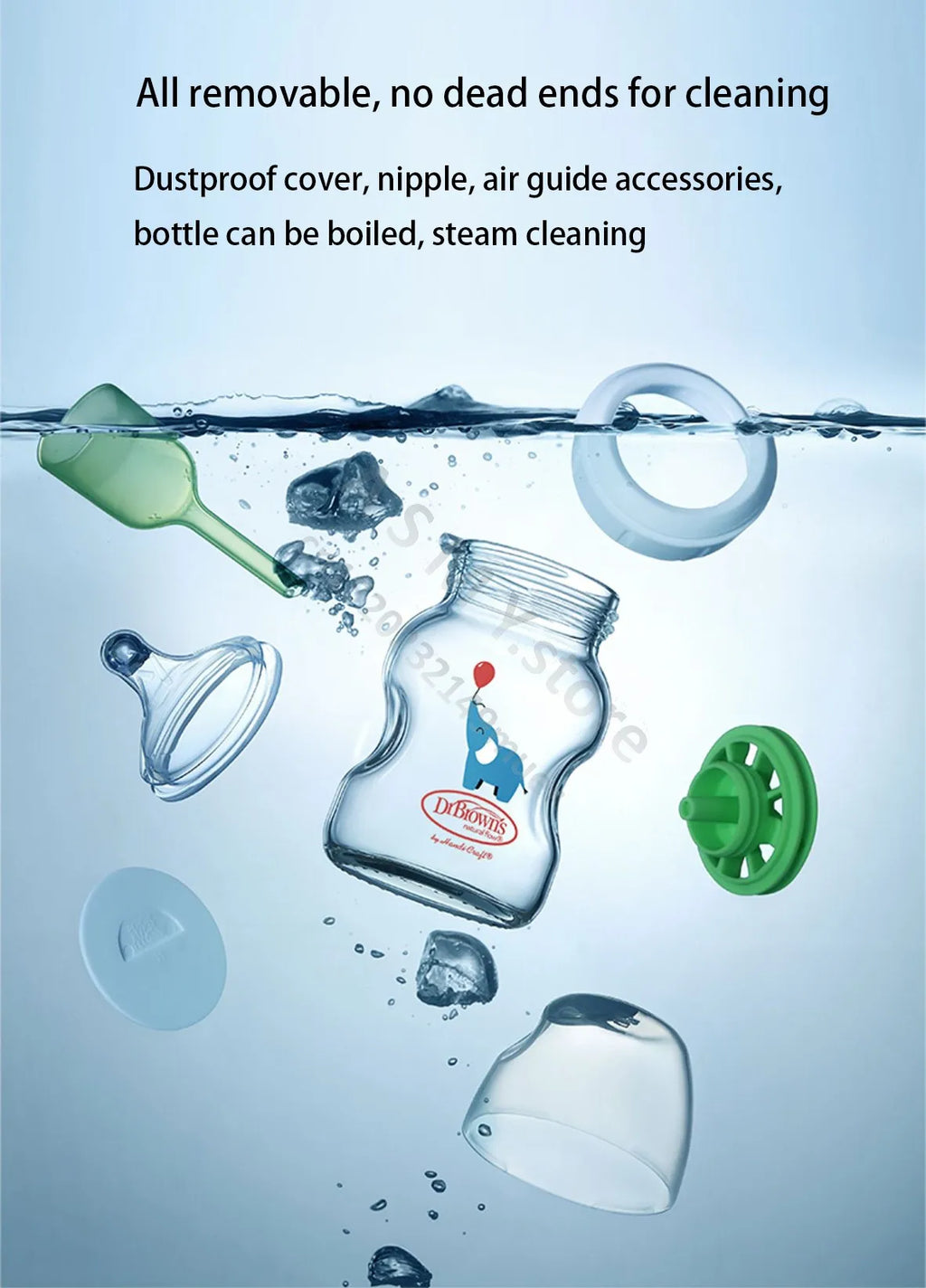 NEW Dr. Brown's glass bottle drbrowns newborn glass bottle baby PPSU bottle anti-flatulence