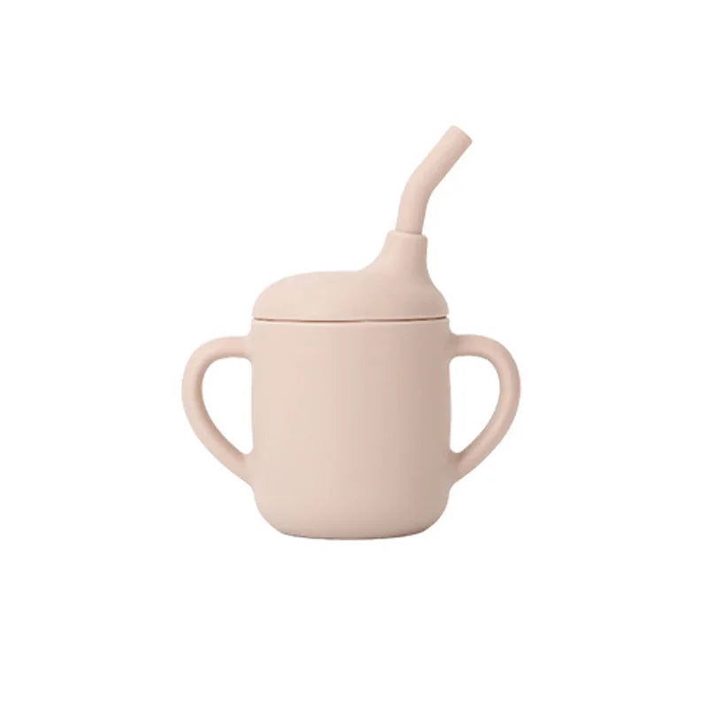 1/5Pc BPA Free Silicone Baby Feeding Set Sucker Bowl Dinning Plate Straw Cup Spoon Forks for Kids Baby Tableware Children Dishes