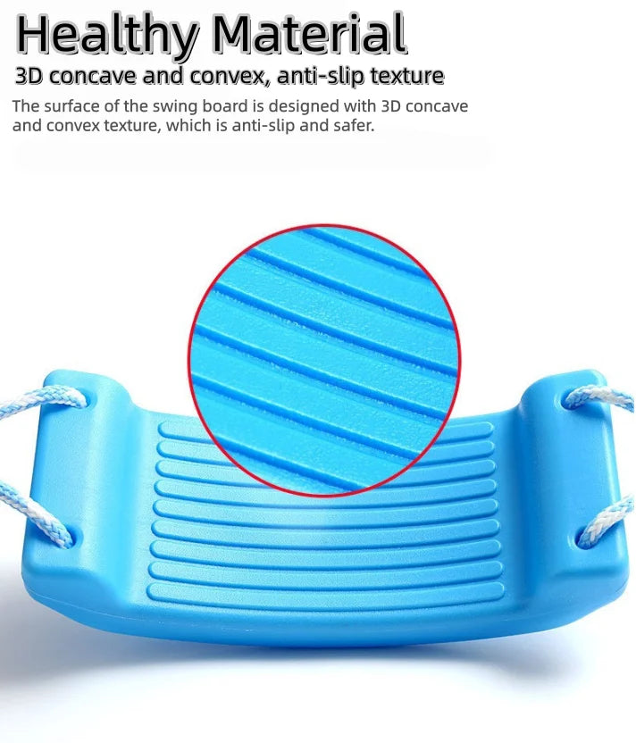 Large Curved Board Swing Seat for Kids - Indoor/Outdoor Garden Swing