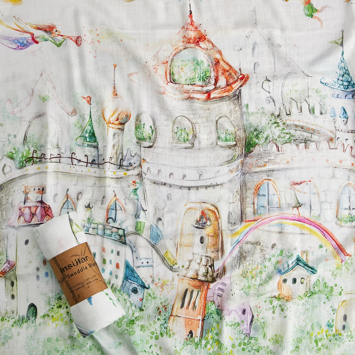 Soft Muslin 100 Percent Cotton Baby Blanket 120x120 Cm For Newborns, Infant Wrap And Stroller Cover