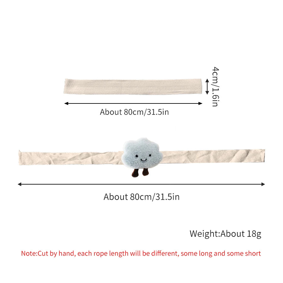 2Pc Korean-Style Ins-Style 3D Cloud Ribbon Curtain Tiebacks Children's Room Decoration Mosquito Net Tie Ropes Binding Ropes