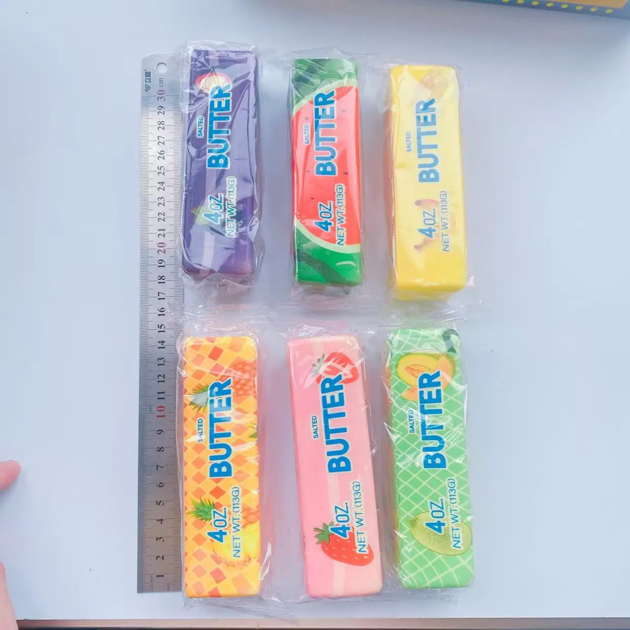 1/8/32PCS Fruit Butter Squishy Fidget Toys Slow Rebound Squeeze Toys Decompression Stress Relief Sensory Toys Party Favors