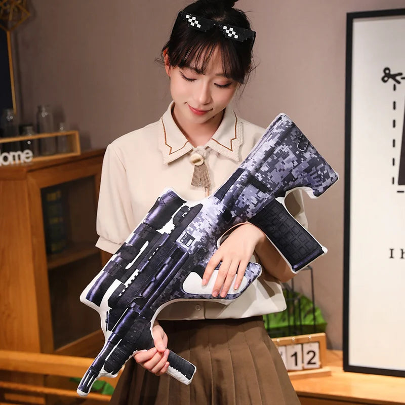 Hot Super Cool Realistic Stuffed Printed Firearm Plush Toys Soft Funny Lifeiliek Rifle Sniper Rifle Toys Game Props For Boys