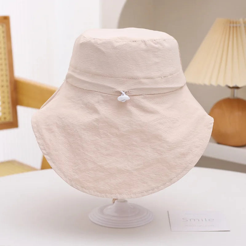 Foreign Trade Amazon Children's Fisherman Hat Extra Large Brim Quick-Dry Cape Hat Spring Summer Boys and Girls Sun Hat Beach Hat