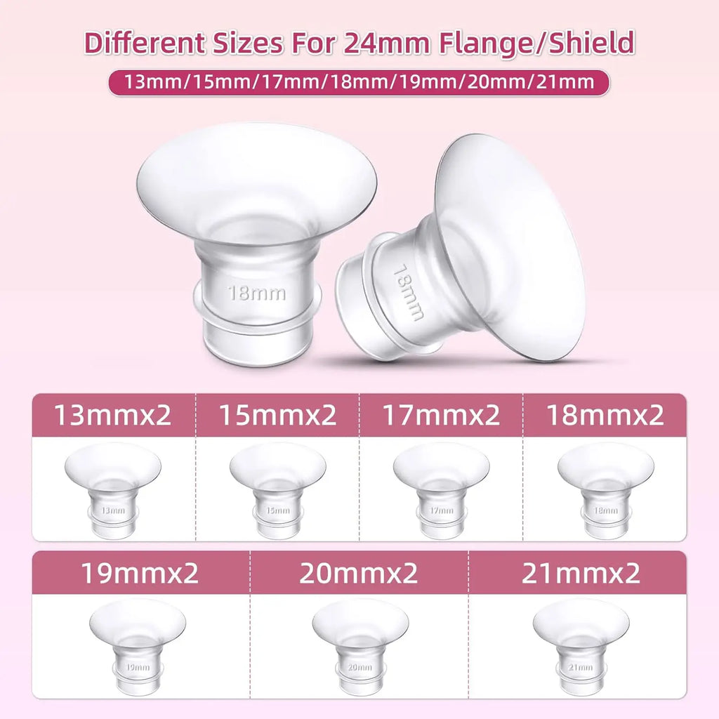 12/13/14/15/16/17/18/19/20/21/22mm Breast Pump Funnel Inserts Plug-in Different Caliber Size Converter Small Nipple Horn Adapter