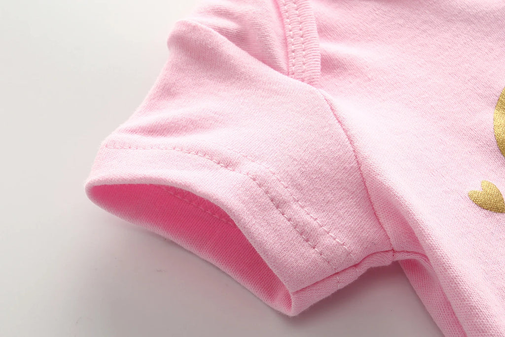 8-Pack Cartoon Cute Baby Boys Girls Short Sleeve Bodysuits Summer Newborn Unisex Onesies 0-12 Months Infant Outfits Party Clothe