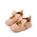 Spring And Autumn Baby Girls Cute Solid Color Bowknot Decor Soft Sole Flats Shoes First Walkers Non-Slip  Princess Shoes 0-18M