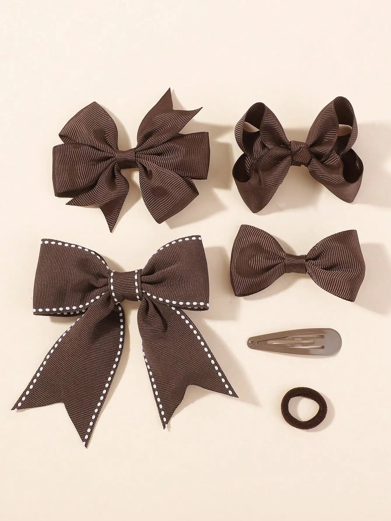 34Pcs Navy Blue Bow Hair Accessories Set for Girls Kids Hair Clips Headbands Elastic Hair Ties School Uniform Hair Styling Tools