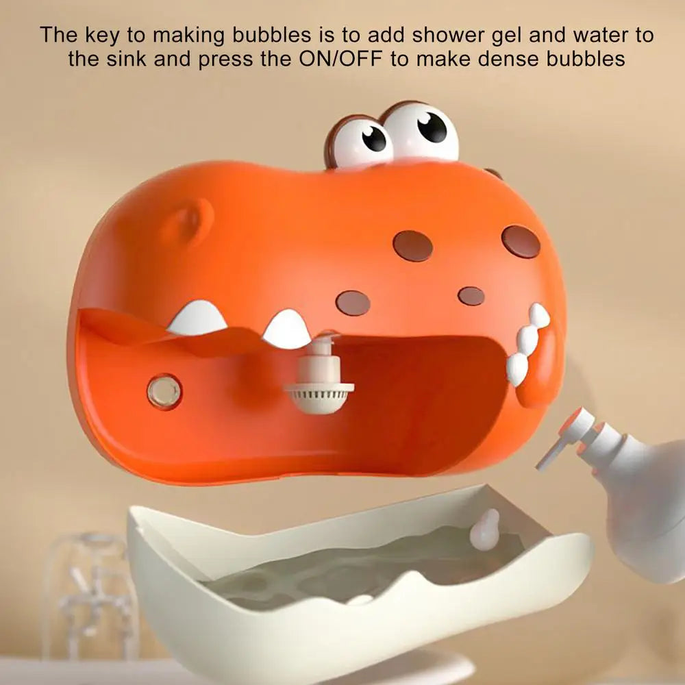 Baby Bath Bubble Machine Dinosaur Kids Bath Toy Bathtub Soap Automatic Bubble Maker Baby Bathroom Toy Children Boy Girl Gifts