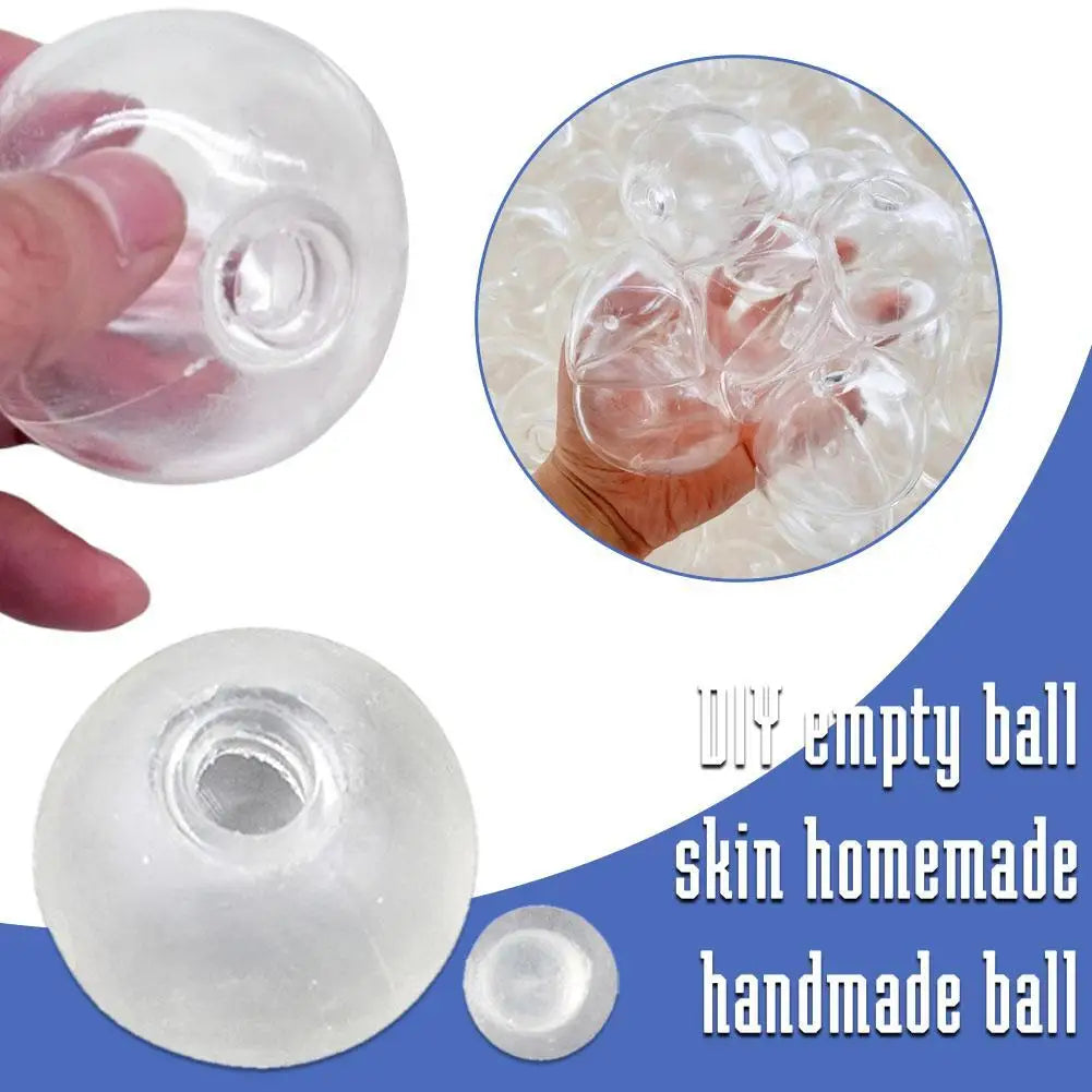 DIY Empty Ball Shell for Handmade Squishy Toy Clear Soft Rubber Skin for Maltose Squeeze Ball Creative Stress Relief Toy