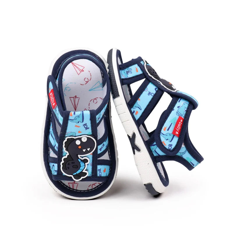 2025 Baby Sound Shoes Toddler Prewalking Summer Sandal High Quality Cute Animal for Boys and Girls Kid Squeaky Sneaker MY2402