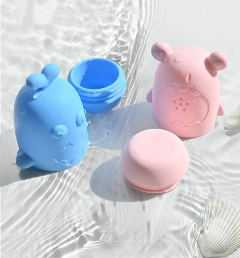 Bath Toys for Kids Ocean Series Bathtub Toys Silicone Bath Toys for Babies Silicone Sprinkler Bathtub Animal Toy