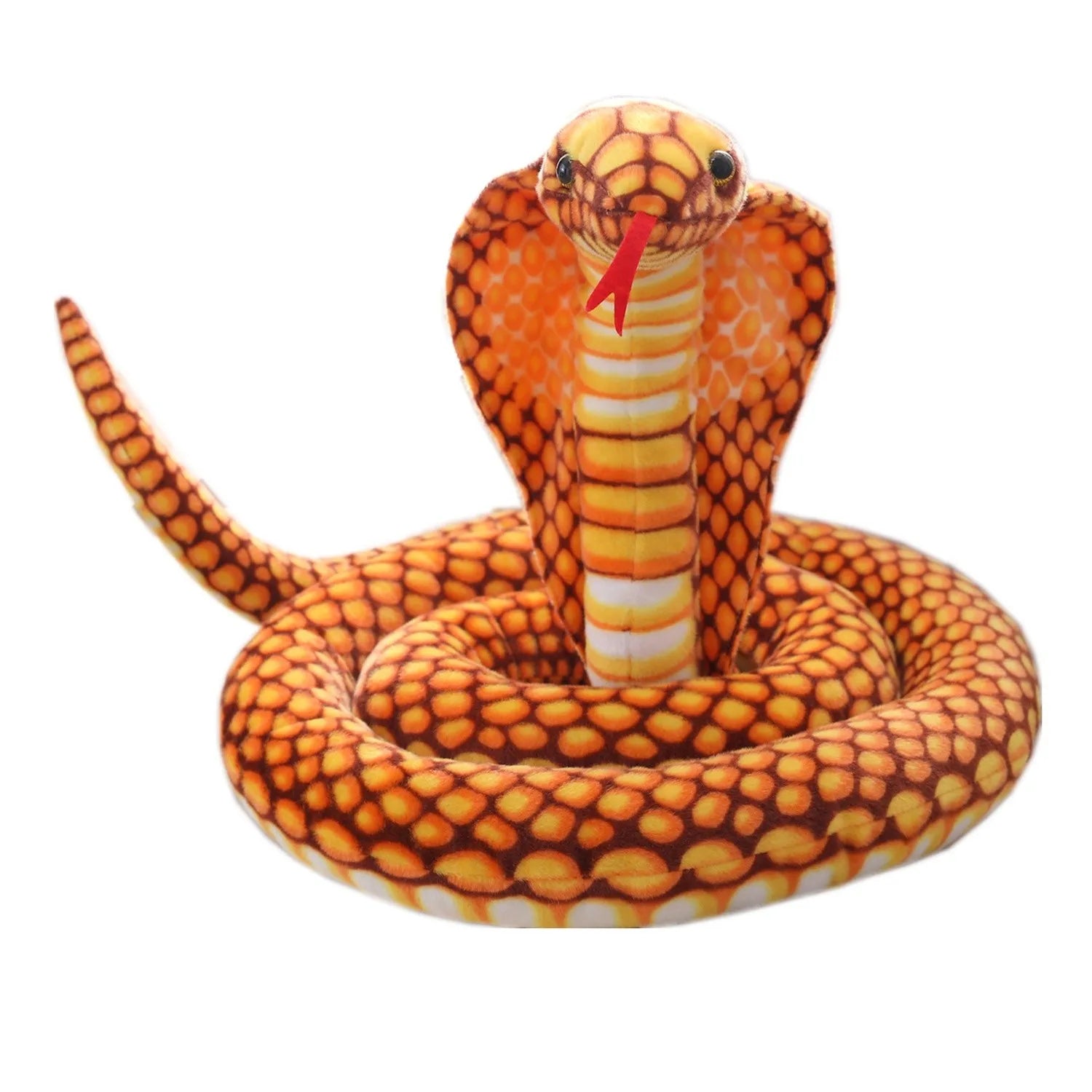 1pc 80/170/240cm Simulated Colorful Cobra Plush Toy Stuffed Animals Snakes Plushies Doll Funny Spoof Joke Soft Toys Home Decor
