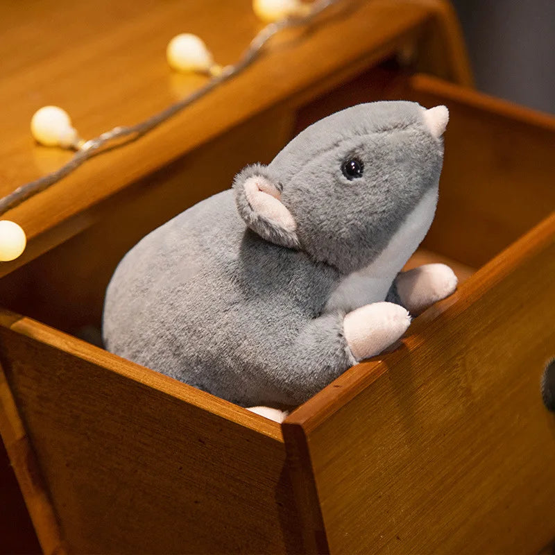 Lifelike Mouse Soft Plush Toy Lovely Grey Mice Full Stuffed Animal Rat Pillow Funny Toy Birthday Christmas Gifts