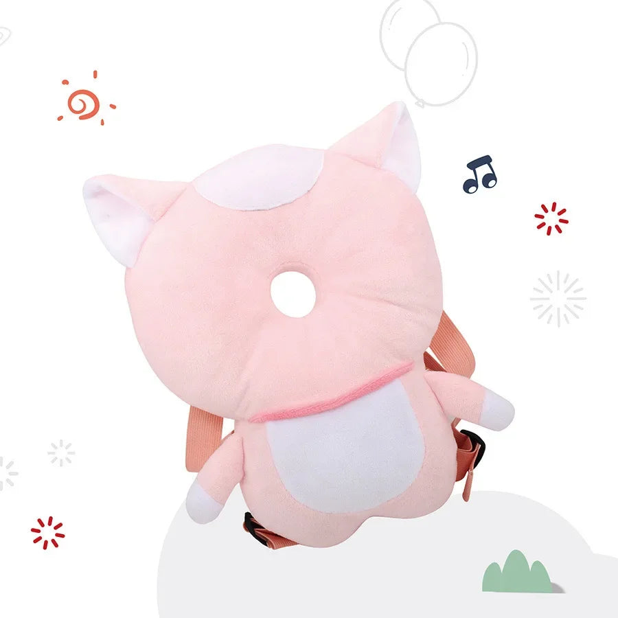 Head Protection Pad For Kids Walking Safety And Backpack Pillow Soft Crystal Velvet Cartoon Security Pillow Cp01