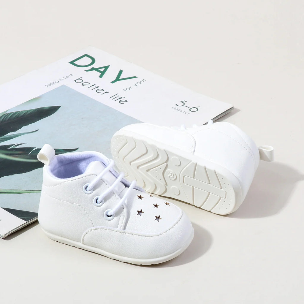 Baby Retro Leather Shoes Boy Girl Shoes Toddler Rubber Sole Anti-slip First Walkers Newborn Infant Moccasins Baby Crib Shoes