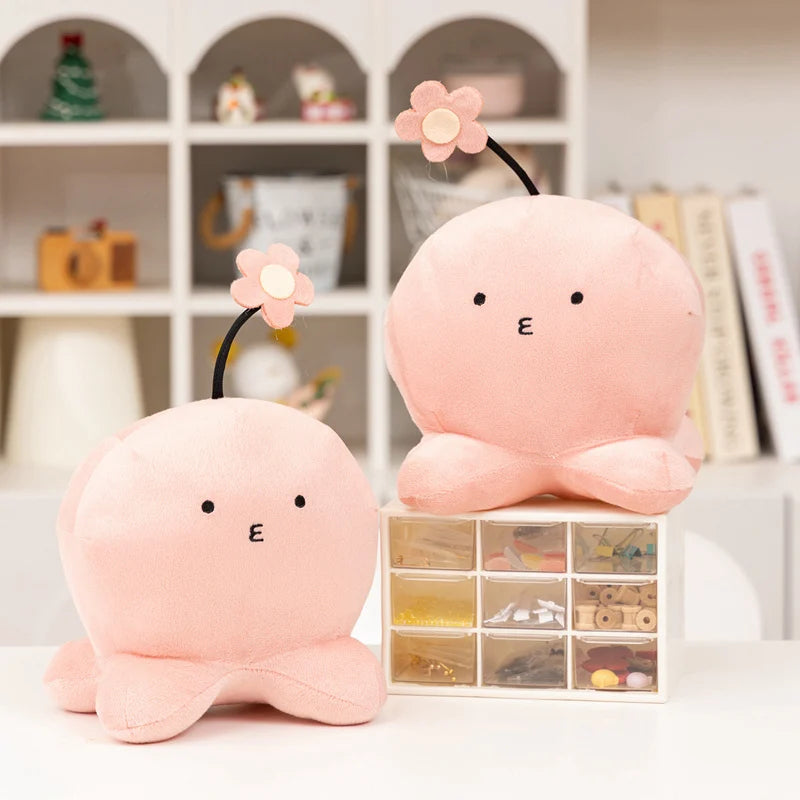 Nice Hot Kawaii Takopi's Original Sin Plush Toy With Flower Pink Octopus Stuffed Doll Soft Anime Plushie Kids Birthday Xmas Gift