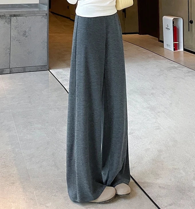 Pregnant Woman Maternity Straight Knitted Trousers With Adjustable Waist 2026 Autumn