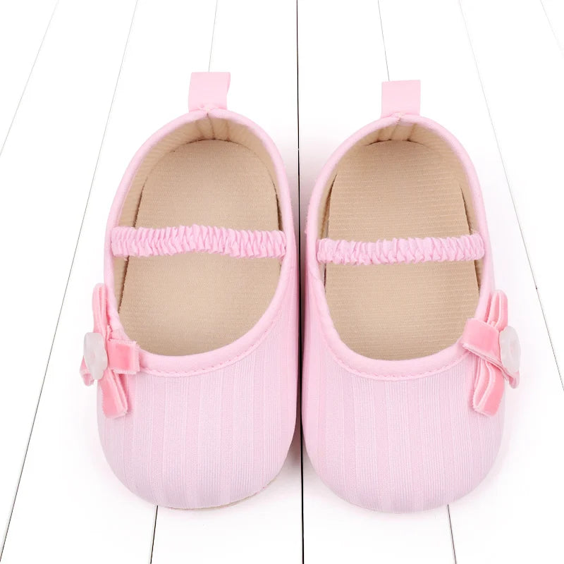 2025 Spring And Autumn Baby Girls First Walking Indoor Outdoor Toddler Shoes With Cute Design Soft And Comfortable Sole For 0-18