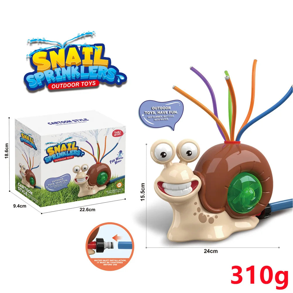 Snail Water Sprinkler Water Spray Toy Outdoor Backyard Garden Water Toys Summer Yard Cartoon Splash Sprinkler Toy for Kids