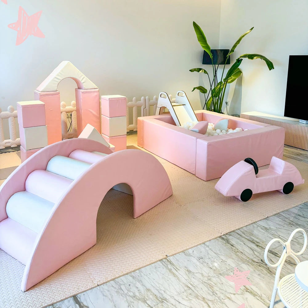 Luxury Avender Softplay Indoor Baby Vinyl Foam Climb and Slide Playground Portable Kid Soft Play and Castle for Toddlers