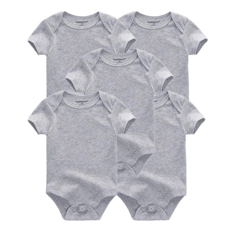 Carter's 5-Piece Solid Color Unisex Baby Bodysuits Short Sleeve Onesies 0-12M Soft Cotton