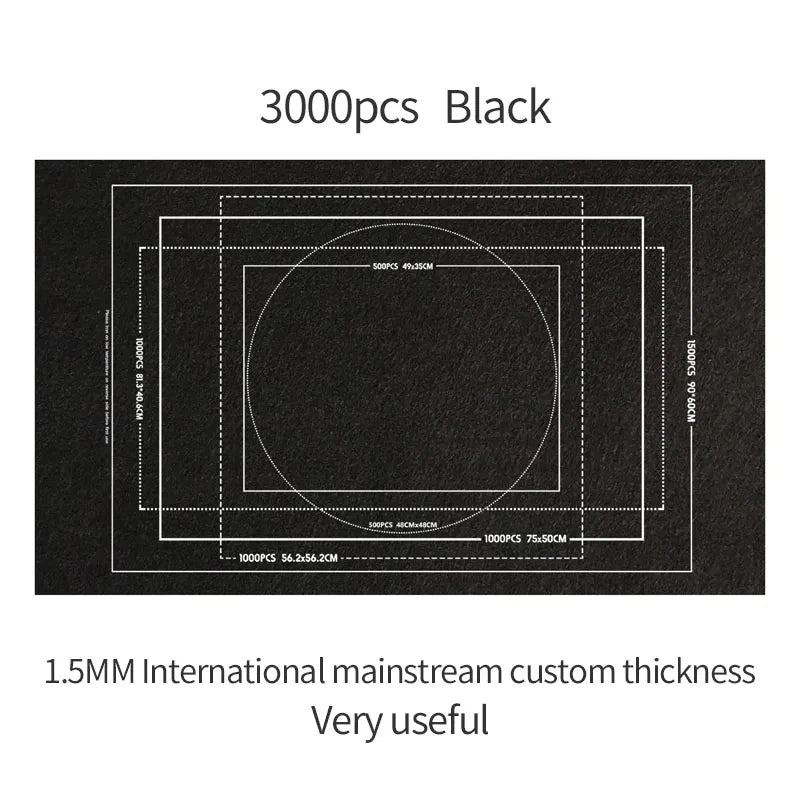 Professional Puzzle Roll Mat Blanket Felt Mat For Up To 1500 2000 3000 Piece Puzzles Portable Travel Storage Bag
