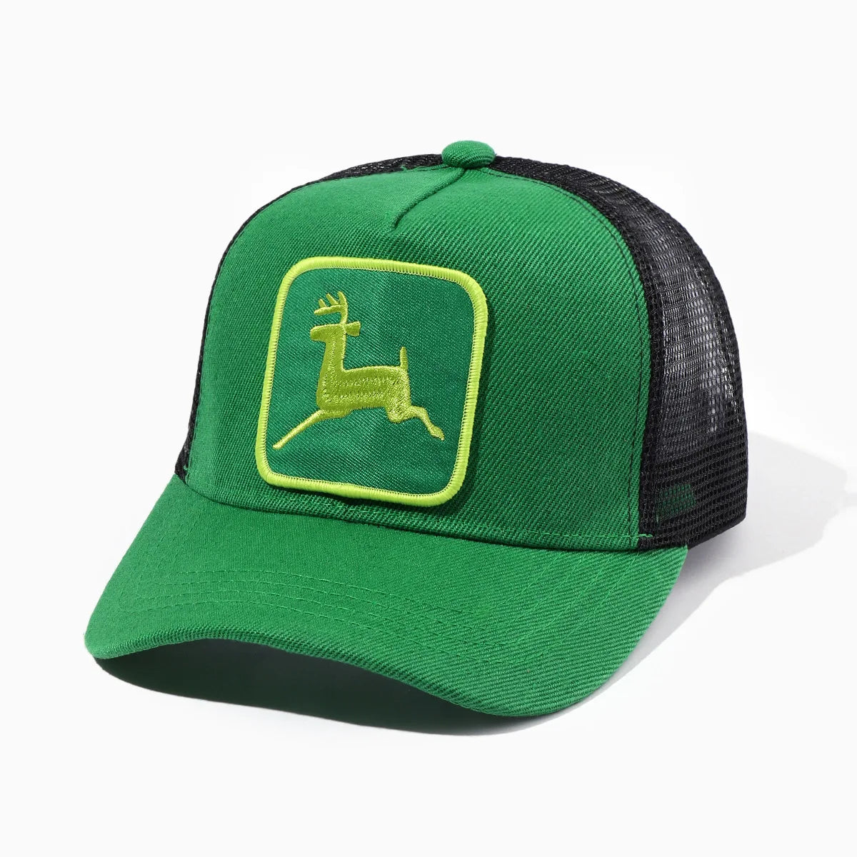 Elk Embroidery Duckbill Cap For Women Sun Protection Wide Brim Adjustable Mesh Cap Ekdb