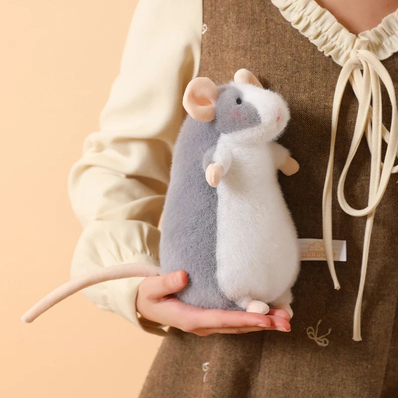 Ncie 1pc 15/21cm Cute Flower Branch Mouse Plush Pendant Kawaii Mouse Backpack Decro Stufffed Animal Happy Birthday Gifts