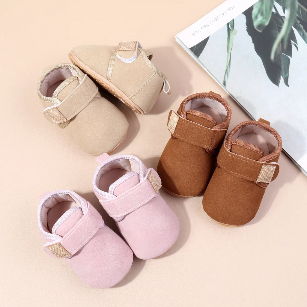 Autumn Solid Color Baby Shoes With Soft Rubber Sole Suitable For Both Boys And Girls Baby-Sized Toddler Walking Shoes