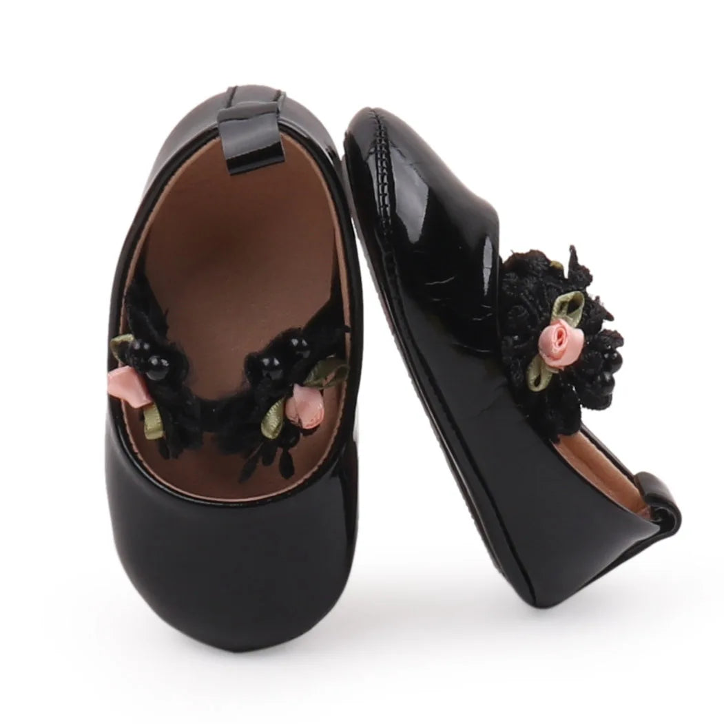 2025 Spring and Summer Baby Girl Shoes High Quality PU and TPR Anti-slip Sole Beautiful Flower Mary Jane Style Fashion Sandal