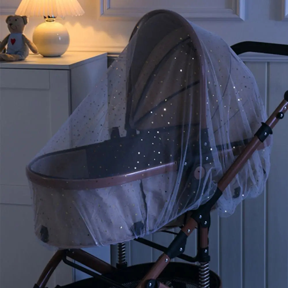 Star Pattern Anti-mosquito Gauze Pram Net Stroller Accessory Baby Sunshade Mosquito Net Baby Stroller Mosquito Curtain