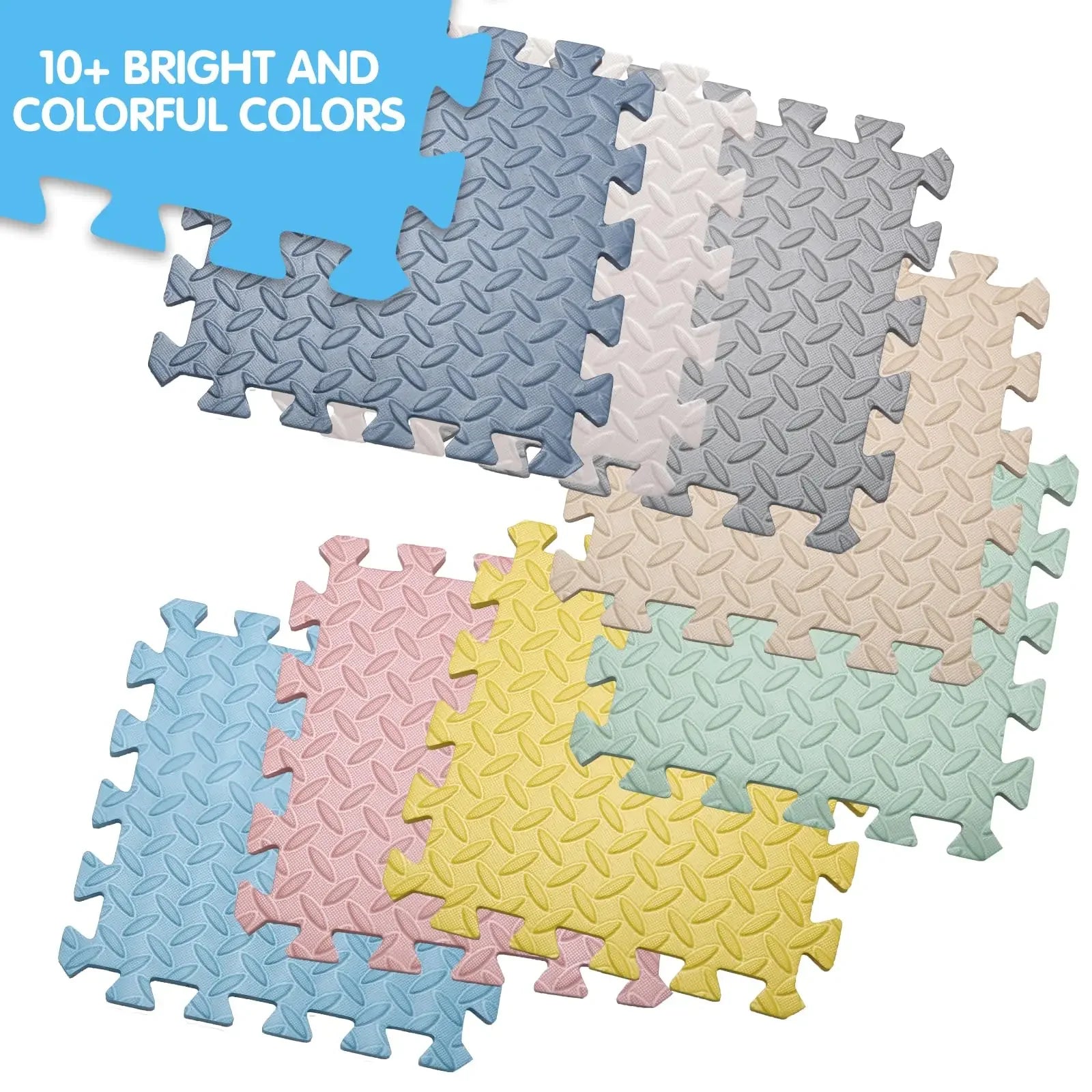 Interlocking Eva Foam Puzzle Mat 4-20 Pcs For Baby Anti Slip Floor Gym Play Mat For Home Bedroom
