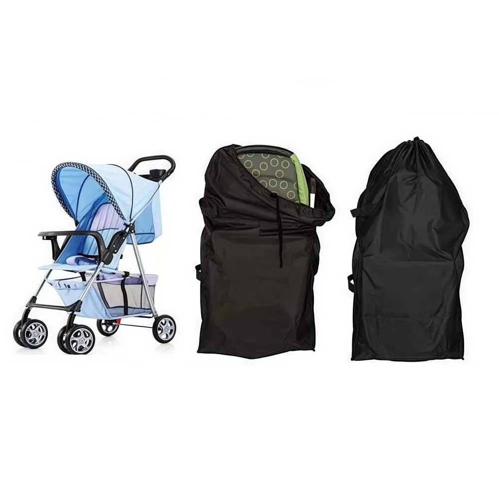 Water-Resistant Stroller Travel Bag Oxford Cloth Drawstring Closure Pram Storage Organizer Heavy-Duty Large Capacity