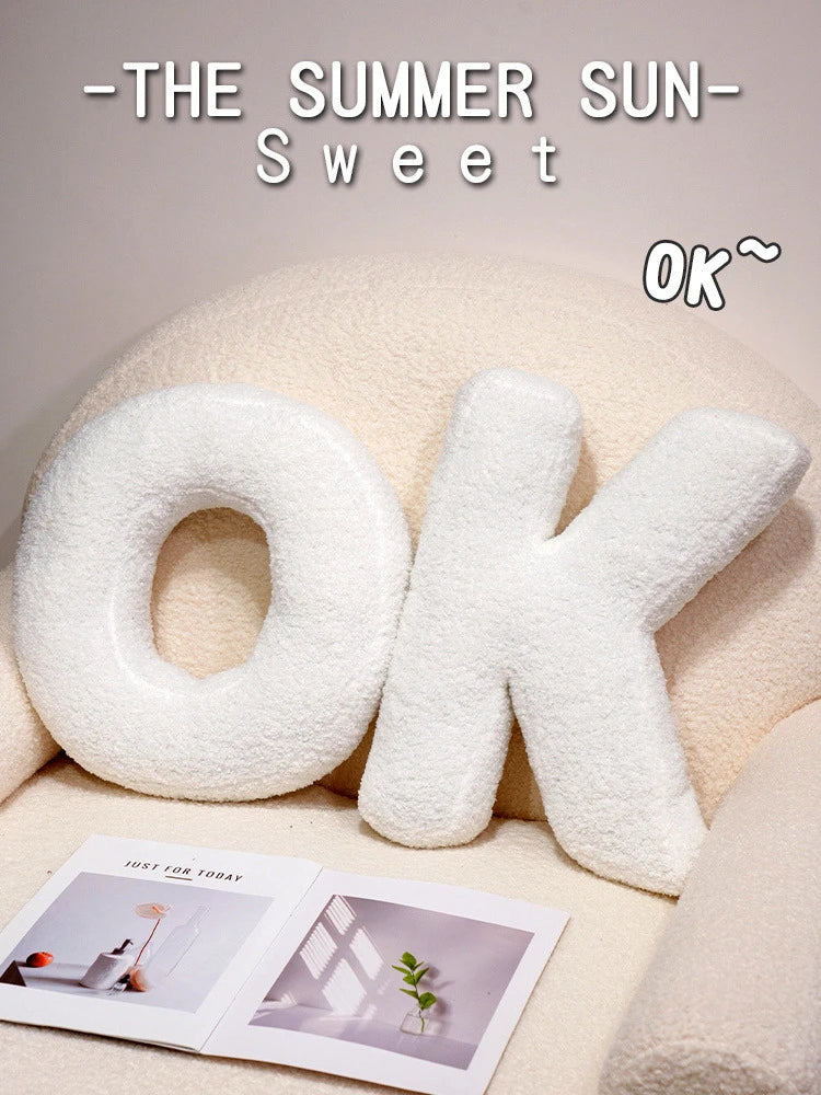 Cozy English Letters Pillow Sofa Cushion Living Room Decor 26 Letter Stuffed Doll Toy Kids Pillow Teaching Words Game Kid Toy