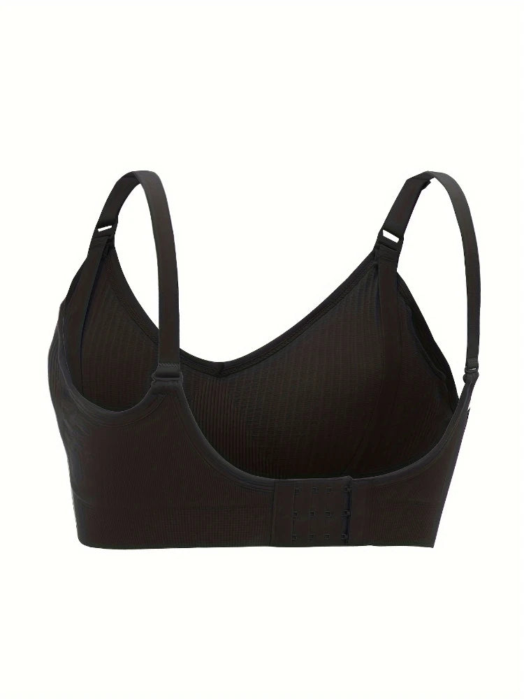 3PCS No Steel Ring with Sports Pad Bra Breastfeeding Non-sagging Vest-style Pregnant Women's Clothing Underwear Front Buckle