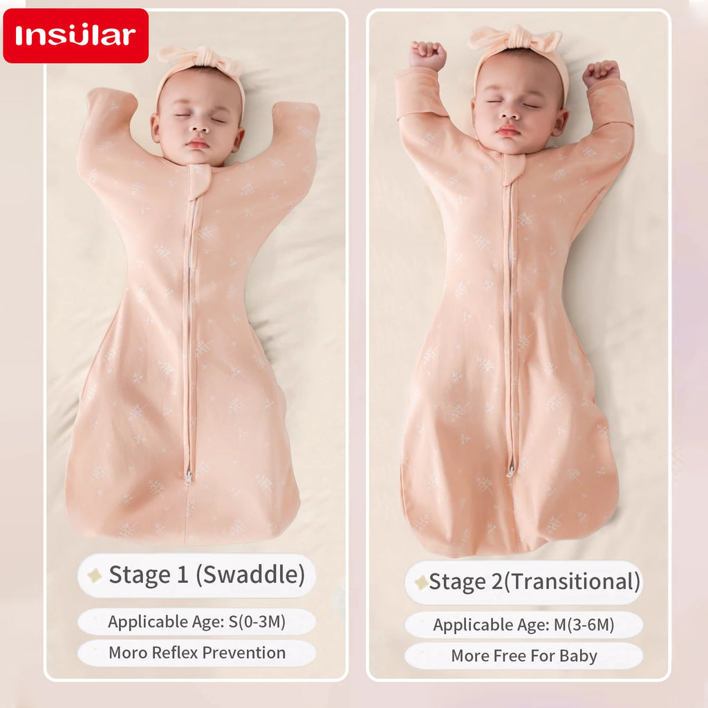 New Long Sleeves Baby Sleeping Bag Cotton Thin Breathable Pajamas Anti-Kicking Cocoon for Newborn Envelope Sleep Sack Bedding