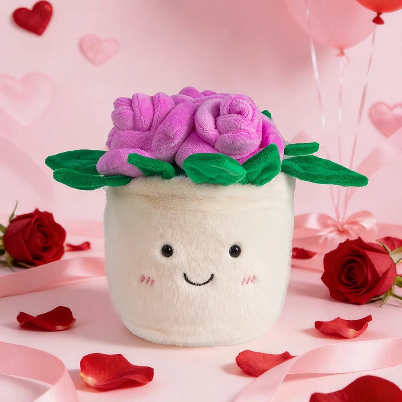 Artificial Flower Plush Toy 20cm Green Cactus Sunflower Plush Doll For Home Decor Gift