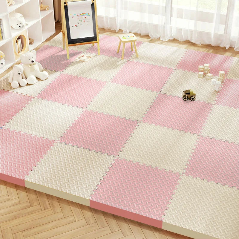 2.5cm Thick Baby Play Mat Tiles Interlocking EVA Foam Puzzle Floor Mats for Crawling Kids Room Safety Pad 2/6Pieces