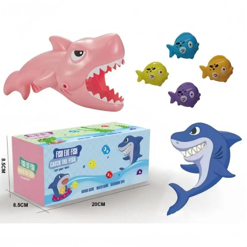 Kids Interactive Bathtub Toy Set, 5Pcs Big Shark Eats Small Fish, Fun Water Game, Ideal Children's Gift