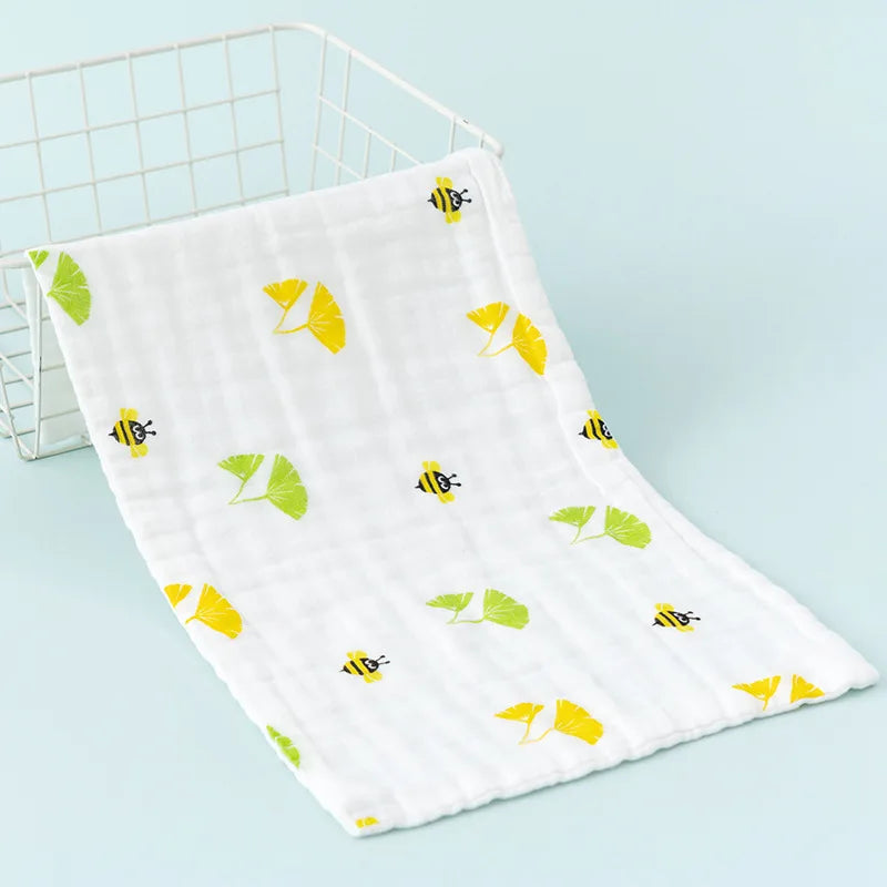New Hot Premium Cotton Baby Towel 6 Layer High Density Washcloth Soft Face Towel for Newborn Kids Feeding Baby Accessories