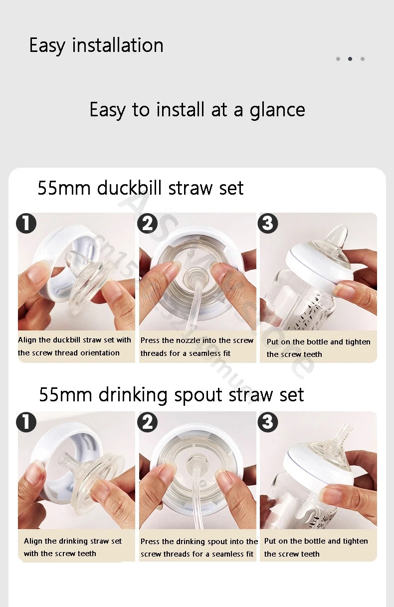 ANPEI Suitable for Avent   wide-bore bottle handle / teat / bottle base / screw teeth - dust cap / bottle accessories